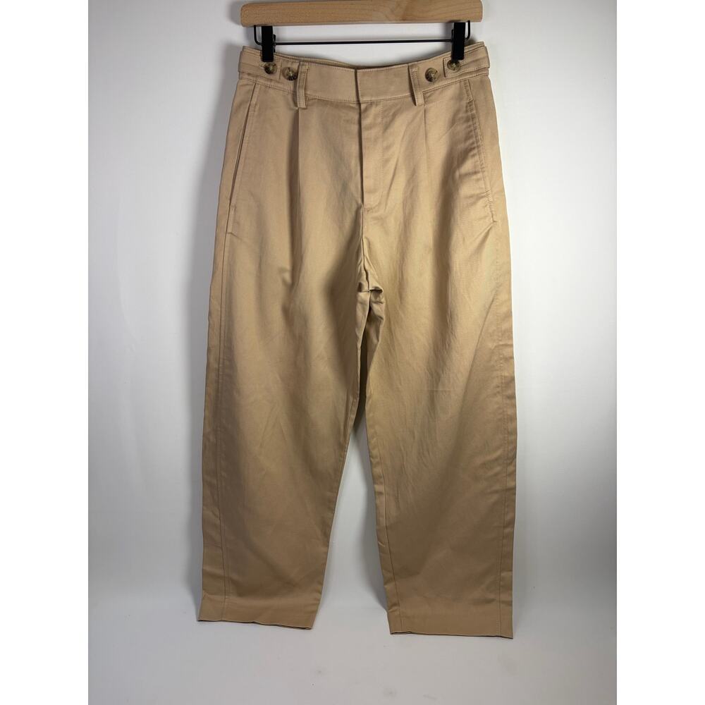 Madewell The Barrel-Leg Pant in Drapey Twill Bright Fawn Size 2 NEW - Picture 2 of 9